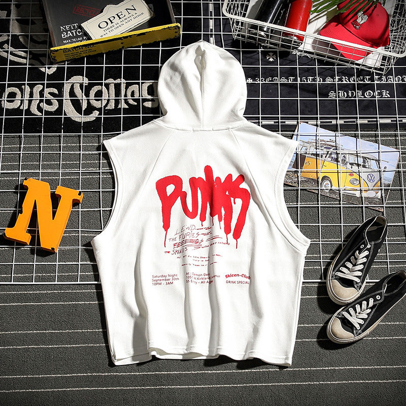 PUNK Oversized Sleeveless Hoodie | Streetwear Edition